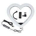 Lampa LED Ring / Heart Stream RGB pierścieniowa 12 cali FULL COLOR z uchwytem na telefon + statyw JM33-13