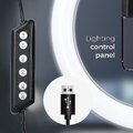 Lampa LED Ring Stream RGB pierścieniowa 12 cali FULL COLOR z uchwytem na telefon + statyw