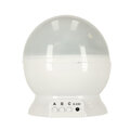 Lampka nocna projektor gwiazd 2w1 USB biała