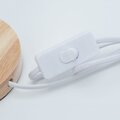 Lampka nocna z pirkiem Art Deco czerwona CBDPH
