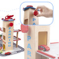 Drewniany parking / garaż piętrowy montessori LULILO