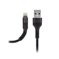 Maxlife kabel MXUC-01 USB - Lightning 1,0 m 2A czarny nylonowy