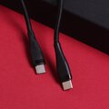 Maxlife kabel MXUC-08 USB-C - USB-C 1,0 m 60W czarny nylonowy