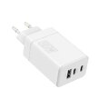 Maxlife ładowarka sieciowa PD QC MXTC-08-65ACC 2x USB-C 1x USB 65W biała