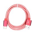 Metalowy kabel USB - typ C 3.0 czerwony