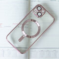 Nakładka Color Chrome Mag do iPhone 15 6,1" różowo-złota