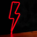 Lampka NEON wzór PIORUN czerwony Forever Light 