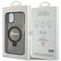 Oryginalne Etui GUESS Hardcase GUHMP15SHRSGSK do iPhone 15 (Magsafe / Glitter Script Logo / Ring stand / czarny)