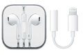 Oryginalny zestaw słuchawkowy stereo Apple EarPods MD827ZM/A białe + adapter MMX62ZM/A Audio 3,5mm - Lightning