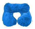 Poduszka podróżna nadmuchiwana na szyję wyprofilowana niebieska