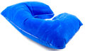Poduszka podróżna nadmuchiwana na szyję niebieska