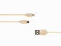 Podwójny kabel ROMOSS 2w1 Lightning + Micro USB złoty