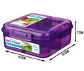 Pojemnik śniadaniowy na żywność Bento Cube Lunch Box Back To School 1.25L fioletowy