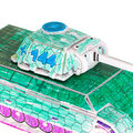 Puzzle 3D kolorowanka czołg 37 elementów