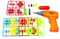 Edukacyjne Klocki puzzle z wkrętarką w walizce 151 elementów
