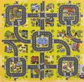 Duże puzzle piankowe mata z wzorem miasta 9 elementów