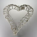 Rattanowe serce dekoracyjne białe DMH35 cm