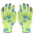Rękawiczki Floris w kwiatki z nitrylem rozmiar 6 BL zielone