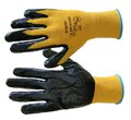 Rękawiczki ogrodowe żółto-czarne rozmiar 8