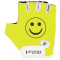 Rękawiczki rowerowe Ventura dziecięce S NEON żółte z uśmiechem