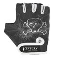 Rękawiczki rowerowe Ventura dziecięce S czarne z białą czaszką