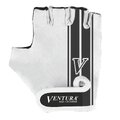 Rękawiczki rowerowe Ventura L/XL białe z czarnymi pasami