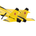 Myśliwski samolot RC SU-35, odrzutowiec FX820 ze styropianu żółty