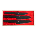 Satake Black Zestaw 3 noży w drewnianym pudełku