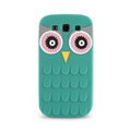 Silikonowa nakładka ANIMAL 3D Owl do iPhone 4 / 4S zielona