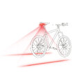 Lampa rowerowa tylna z laserem Forever