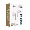 Słuchawki bezprzewodowe / bluetooth Stereo TWS ART AP-TW-B4W + stacja dokująca ze złączem typ C białe
