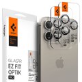 SPIGEN osłona aparatu OPTIK.TR ”EZ FIT” 2-pack do IPHONE 14 Pro / Pro Max / 15 Pro / Pro Max natural titanium