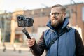 Statyw Fotopro Vlogger Mini (SY-390 + P-1HX) - szary