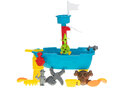 Stolik do zabawy piaskiem i wodą w kształcie statku pirackiego akcesoria 25 elementów