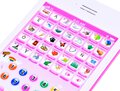 Edukacyjny tablet dla dzieci do nauki literek i cyferek różowy