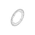 TARCZA DO KORBY SHIMANO 36T M532 SREBRNA