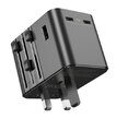 Uniwersalny adapter podróżny JELLICO S9 PD 2xUSB-C + 1xUSB 3.4A Max 2500W Czarny