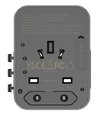 Uniwersalny adapter podróżny JELLICO S9 PD 2xUSB-C + 1xUSB 3.4A Max 2500W Czarny