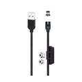Kabel magnetyczny XO NB128 3w1 USB - Lightning + USB-C + microUSB 1m 2,4A czarny
