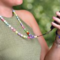 Zawieszka PIXIE do telefonu / długość sznura 68cm (34cm w pętli) / na szyję - gwiazdki