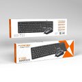 Zestaw klawiatura QWERTY + mysz przewodowy USB A K3186 U+U