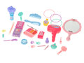 Walizka z akcesoriami kosmetycznymi i stoliczkiem dla dzieci różowa 37 elementów