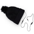 Zimowa czapka z wbudowanymi słuchawkami Forever Winter romby czarna