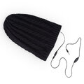 Zimowa czapka z wbudowanymi słuchawkami Forever Winter warkocz czarna