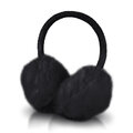 Zimowe nauszniki z wbudowanymi słuchawkami Forever Fluffy czarne
