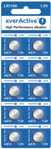 Baterie alkaliczne mini everActive G13 LR1154 LR44 blister