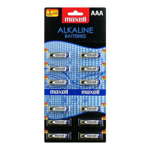 Baterie alkaliczne AAA / LR03 Maxell Alkaline (12 sztuk) 