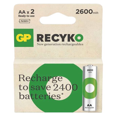 2 x akumulatorki AA / R6 Ni-MH GP ReCyko 2600mAh