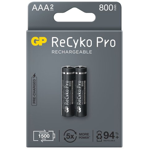 Akumulatorki AAA / R03 GP ReCyko PRO Ni-MH 800mAh (2 sztuki)