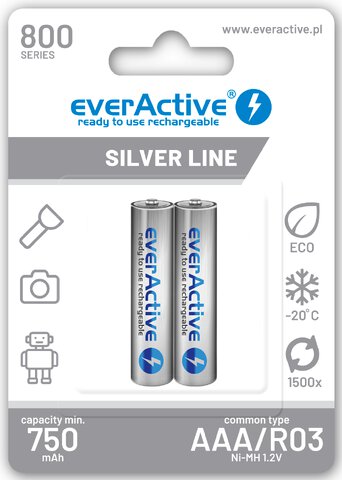 Akumulatorek everActive R03 AAA Ni-MH 800 mAh ready to use